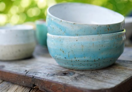 handgetöpferte Keramik  Bowl Schale für Frühstücks Müsli